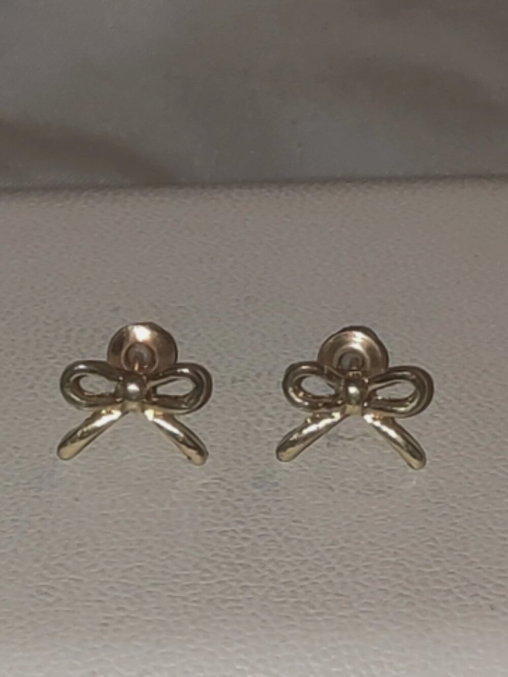 Cute Bow Earrings Gold Colored